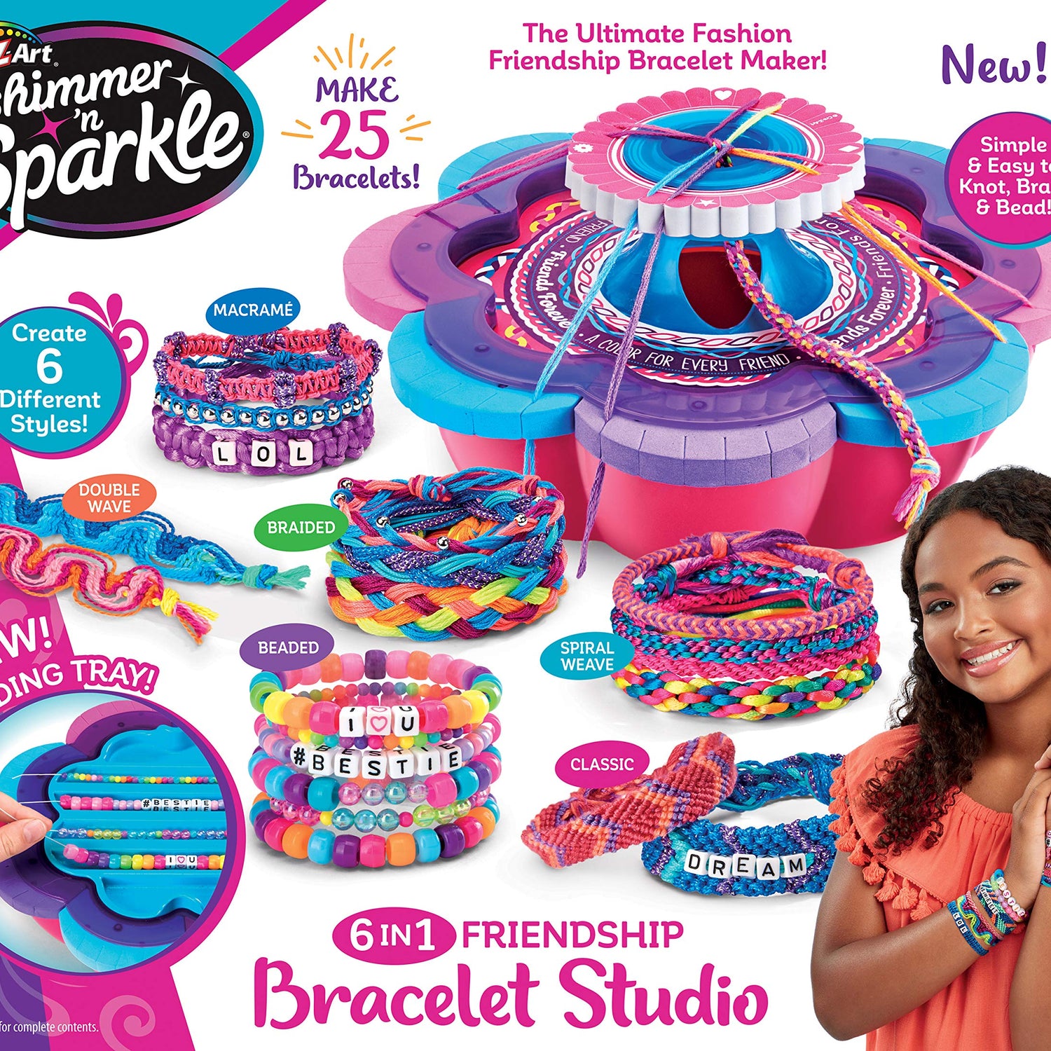 Cra-Z-Art Shimmer & Sparkle Ultimate Friendship Bracelet Maker Small Cra-Z-Art