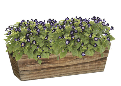 Classic Home and Garden Wood Window Box - Handled Buffalo Brown - WoodArtSupply