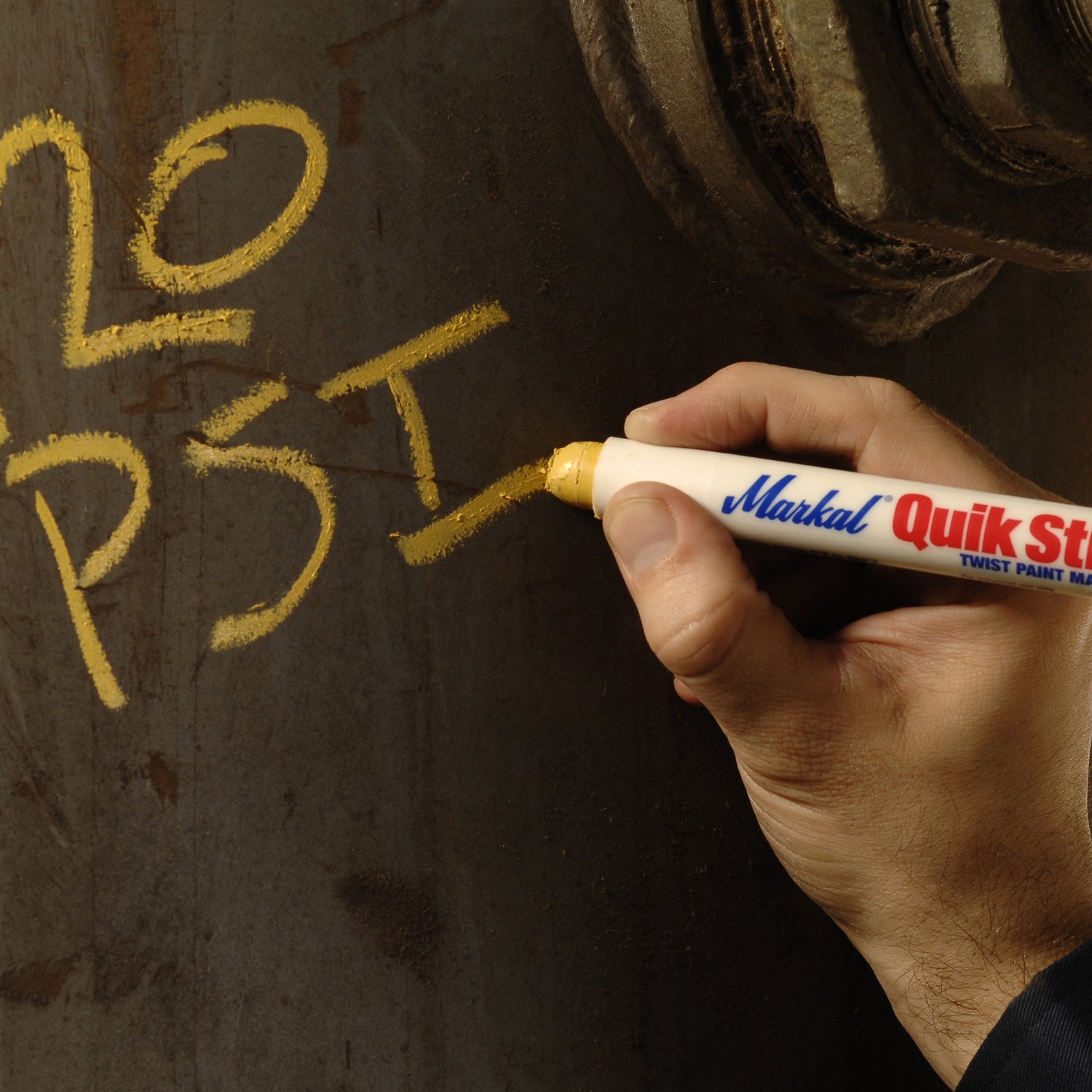 Markal 61051 Quik Stik Twist Long-Lasting Solid Paint Marker, White (Pack of 12) Markal