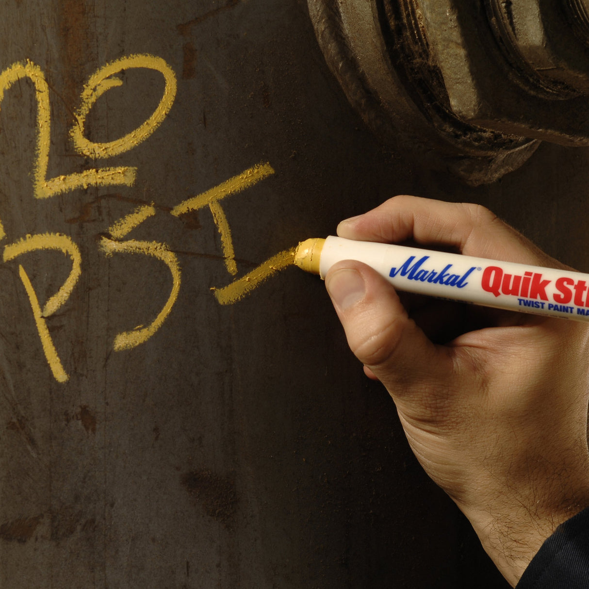 Markal 61051 Quik Stik Twist Long-Lasting Solid Paint Marker, White (Pack of 12) Markal
