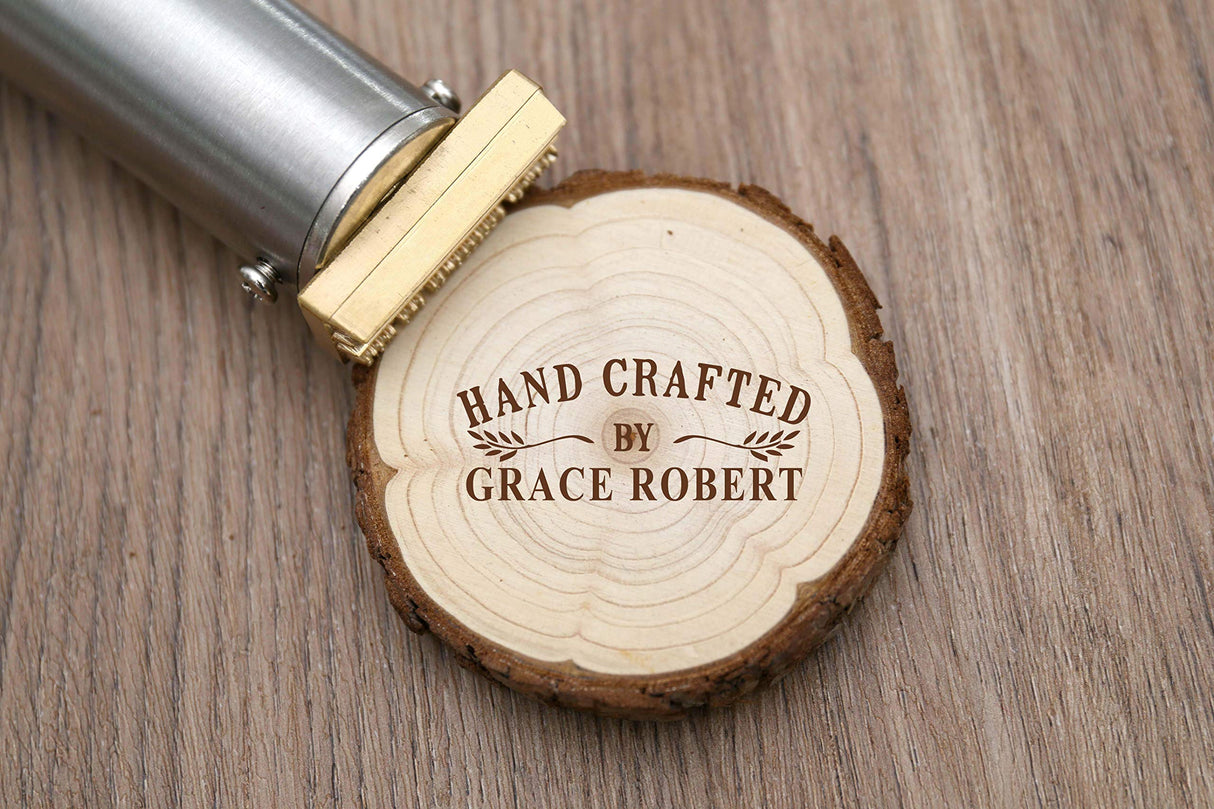 Custom Electric Branding Iron with Logo Stamp - Personalised 200W Heat Tool for Wood and Leather N-K