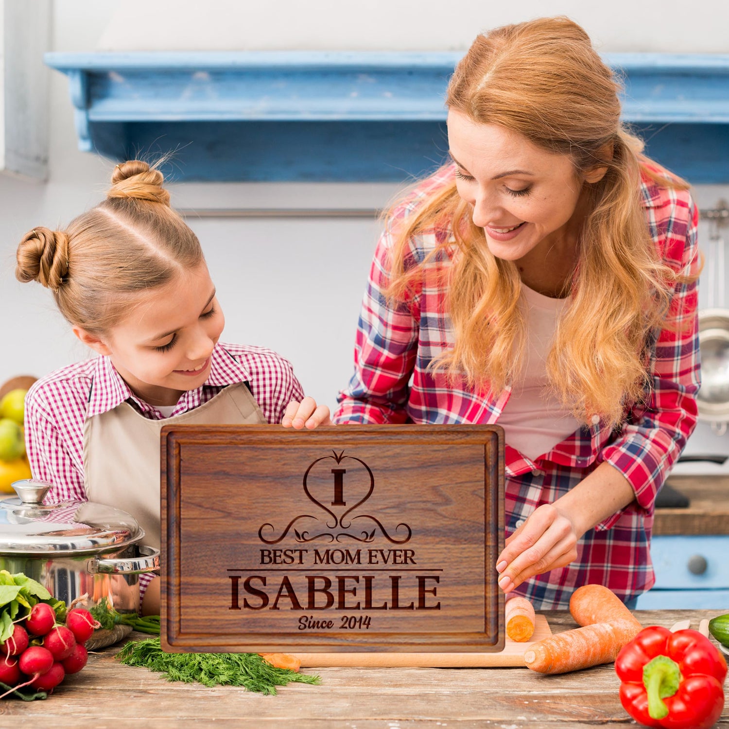 Silverhill Design Custom Wood Cutting Board Gift:Perfect Wedding & Anniversaries! Personalized Charcuterie Cheese Board for Couples, Friends, & Generic