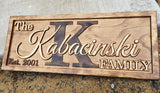 Personalized Family Name Sign Personalized Wedding Gifts Wall Art Rustic Home Decor Custom Carved Wooden Signs Couples 5 Year Anniversary Gift 3D Woodworker