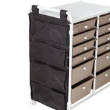 Honey-Can-Do Honey Can Do 12-Drawer Metal Rolling Storage Cart with Side Pockets CRT-09104 White Honey-Can-Do