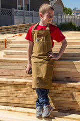TorxGear Kids Child's Work Apron - Waxed Canvas Tool Apron - Craftsmen Quality Heavy Duty Safety Smock TORXGEAR KIDS