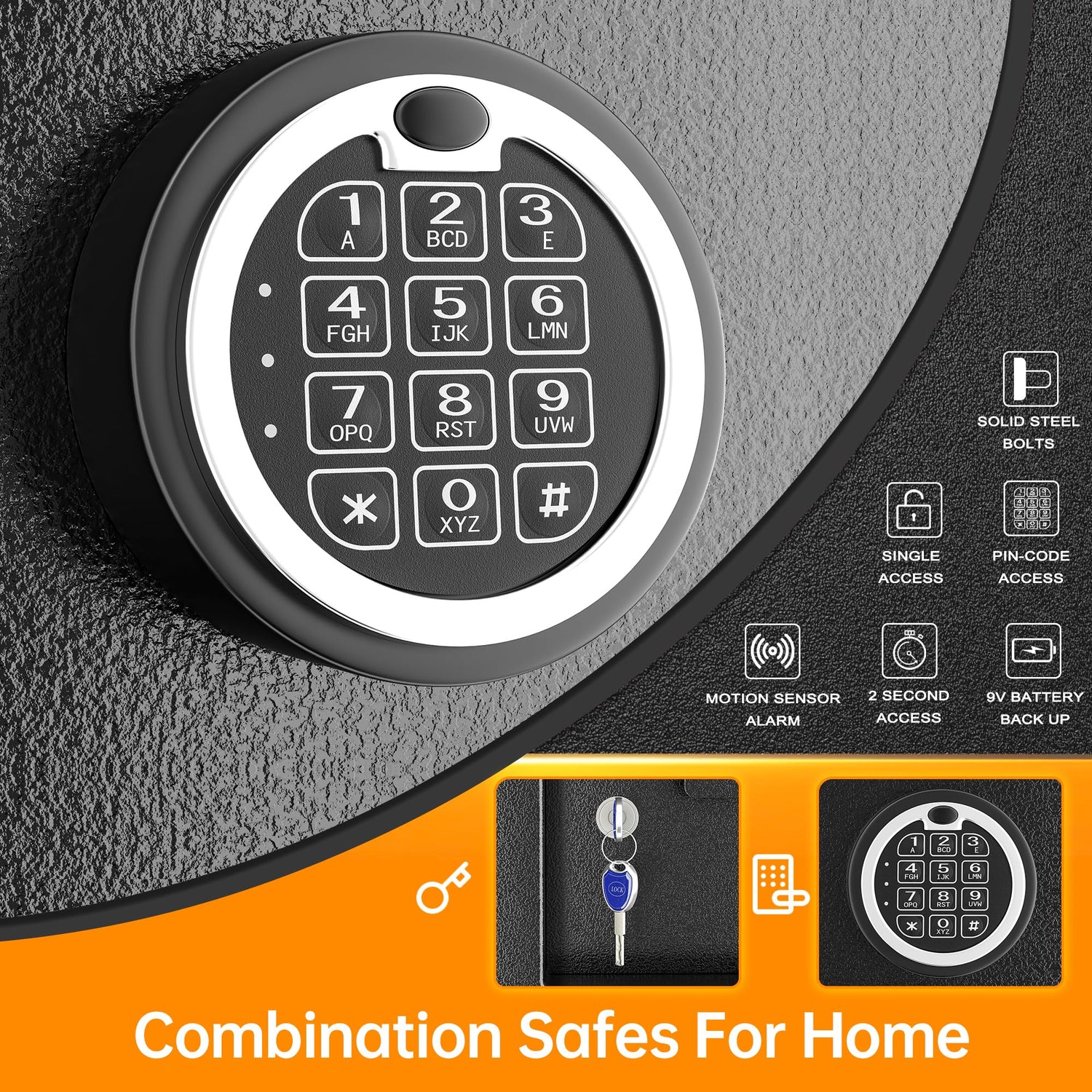 INTERGREAT Drop fireproof safe,2.6 Cub Depository Safe for Business, 80 lbs Large Deposit Money Security Safe Box with Digital keypad and keys for INTERGREAT