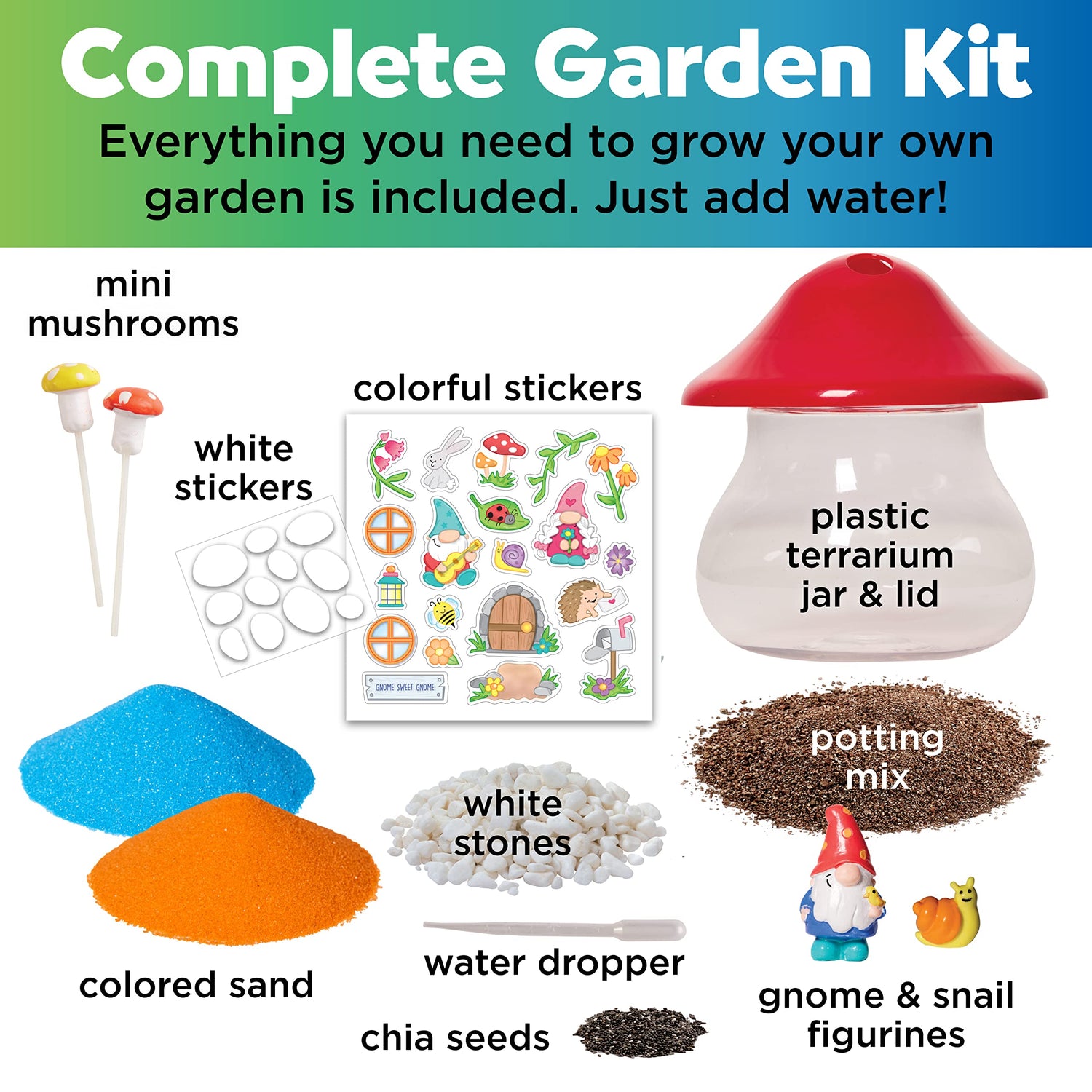 Creativity for Kids Plant and Grow Woodland Forest: Terrarium Kit Activities for Kids, Educational Science and Crafts for Kids Ages 6-8+, Unique Creativity for Kids