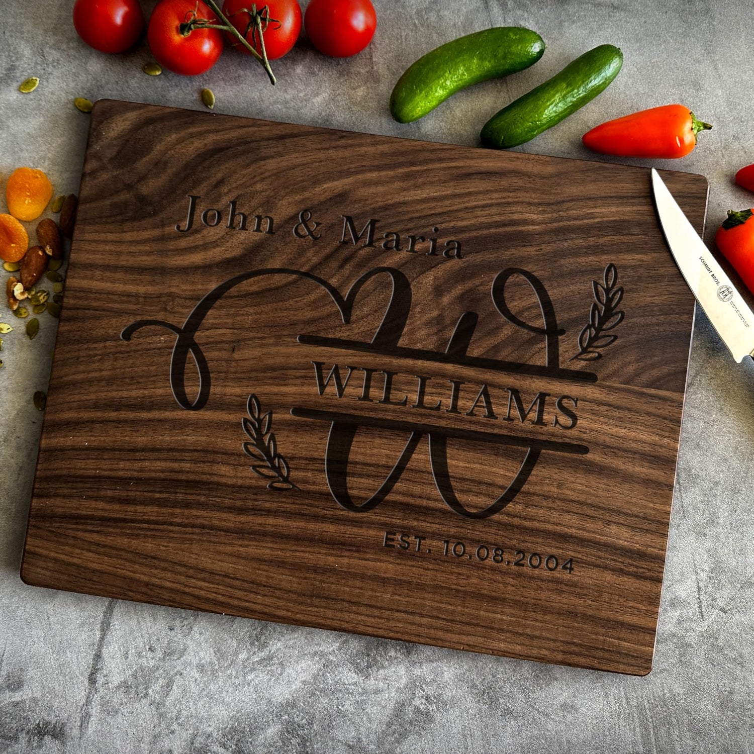 Personalized Cutting Boards – Personalized Cutting Boards Wood Engraved – Lovely Birthday, Anniversary, Bridal Shower, Wedding Present – Custom Generic