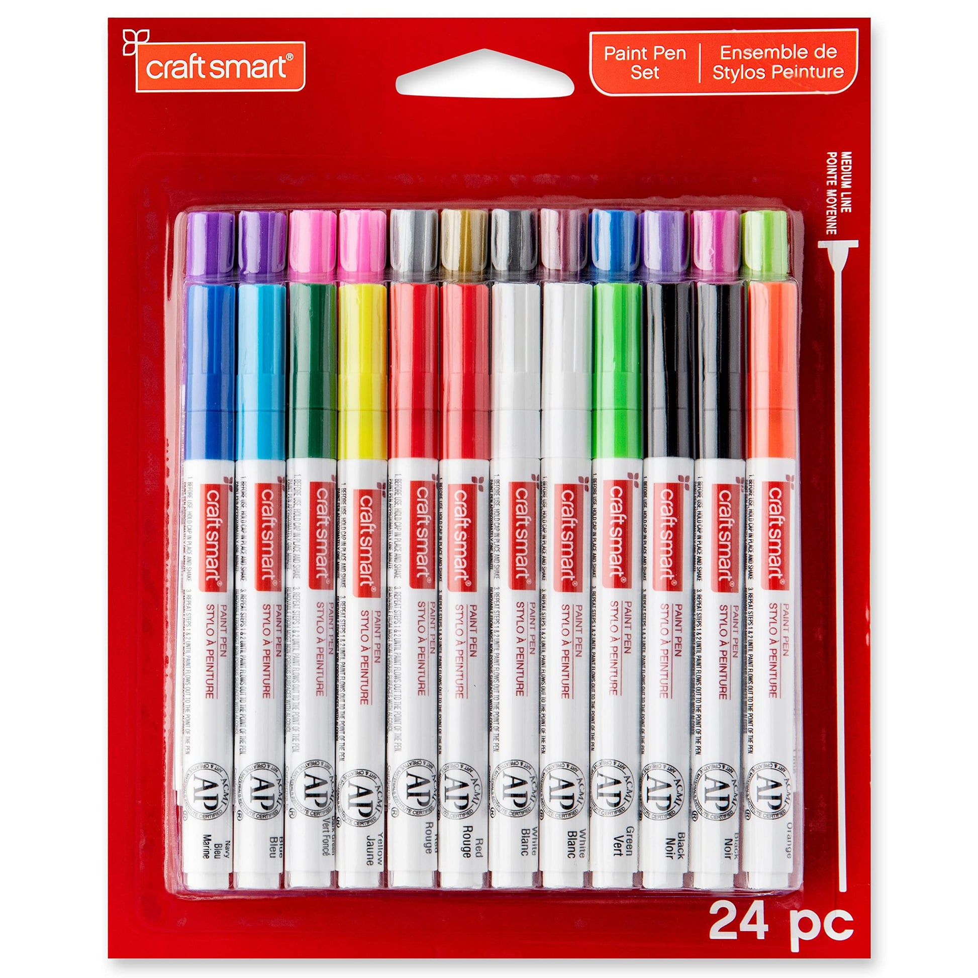 Medium Line Paint Pen Set by Craft Smart® - WoodArtSupply