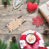 The Office Ornaments 5 Pcs Christmas Sled Ornaments Unfinished Wood Miniature Sleigh for Xmas Tree Hanging Decoration Christmas Sled Decor SEWACC