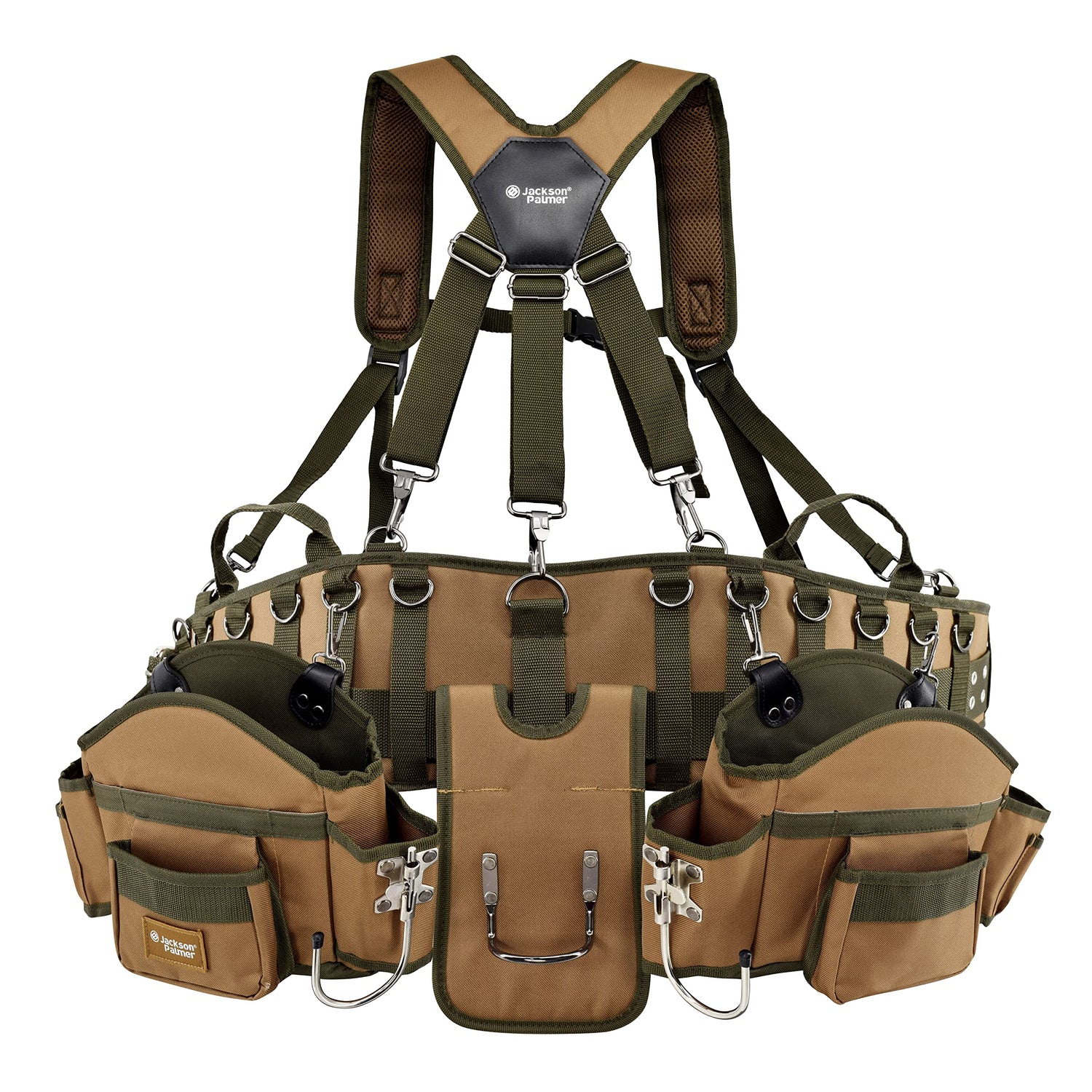 JACKSON PALMER Professional Tool Belt - Tan & Green (Comfort Rig Tan & Green) Jackson Palmer