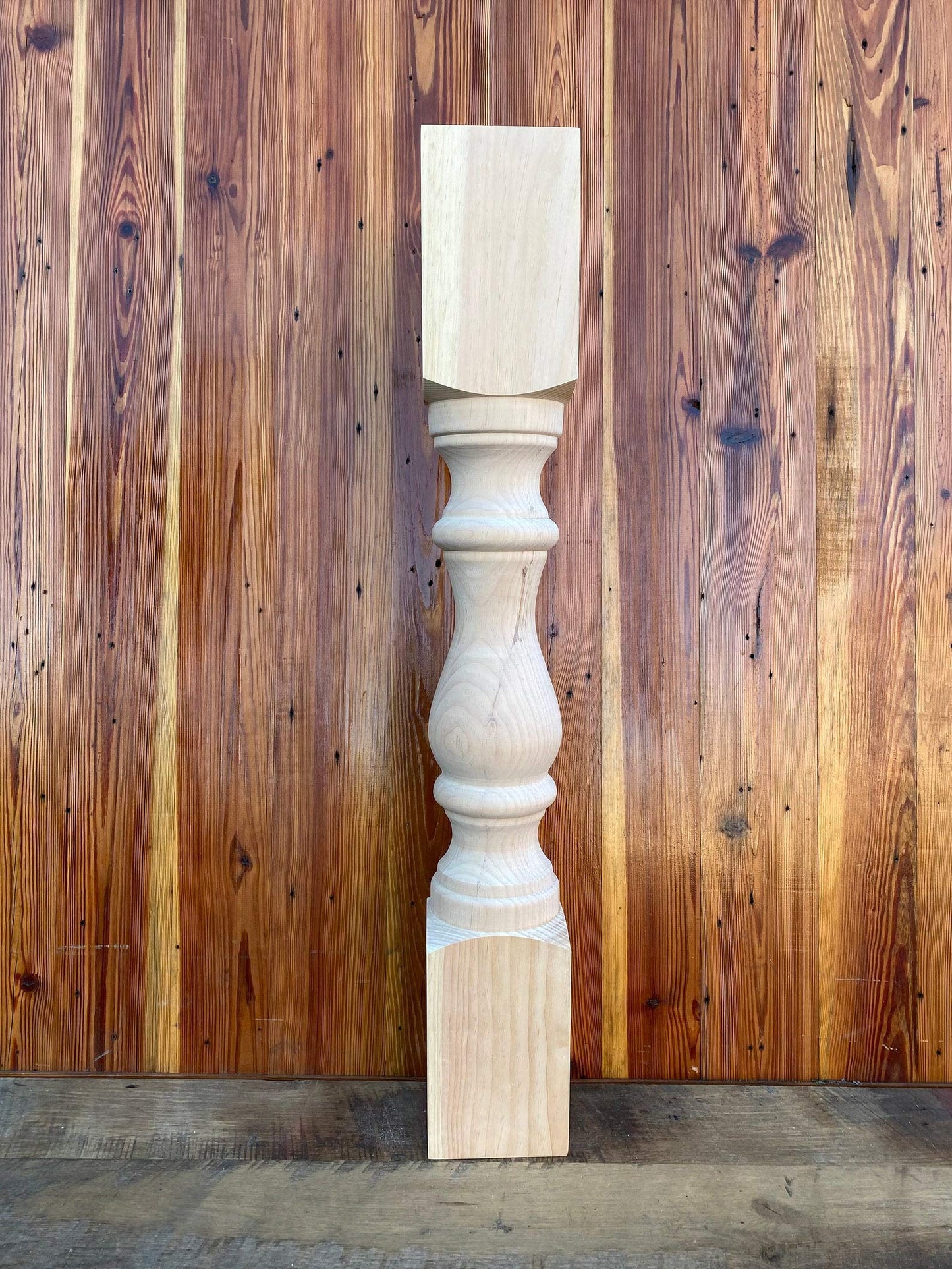 CAROLINA LEG CO. Chunky Monastery Pine Island Leg - Unfinished - Single Leg - Handcrafted in the USA - Dimensions: 5" x 34.5" - WoodArtSupply