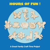 Wooden Magnets, Spring Arts & Crafts for Boys and Girls Ages 4+, Childrens Painting Craft Activities Kit WoodArtSupply