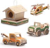Woodworking Building Kit, 4-In-1 Kids STEM Projects Set, DIY Wood Crafts Assembly WoodArtSupply