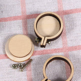 Embroidery Hoop Mini round Cross Stitch Hoop Ring Imitated Wood Display Frame for Art Craft Handy Sewing and Hanging 10 Pcs WoodArtSupply