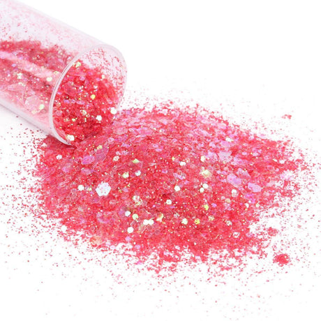 Pack of 24 Colors Chunky and Fine Glitter Mixed,,Nail Art Face Body Hair Iridescent Sequins Loose Glitter,Diy Epoxy Resin Craft Slime Tumbler Making WoodArtSupply