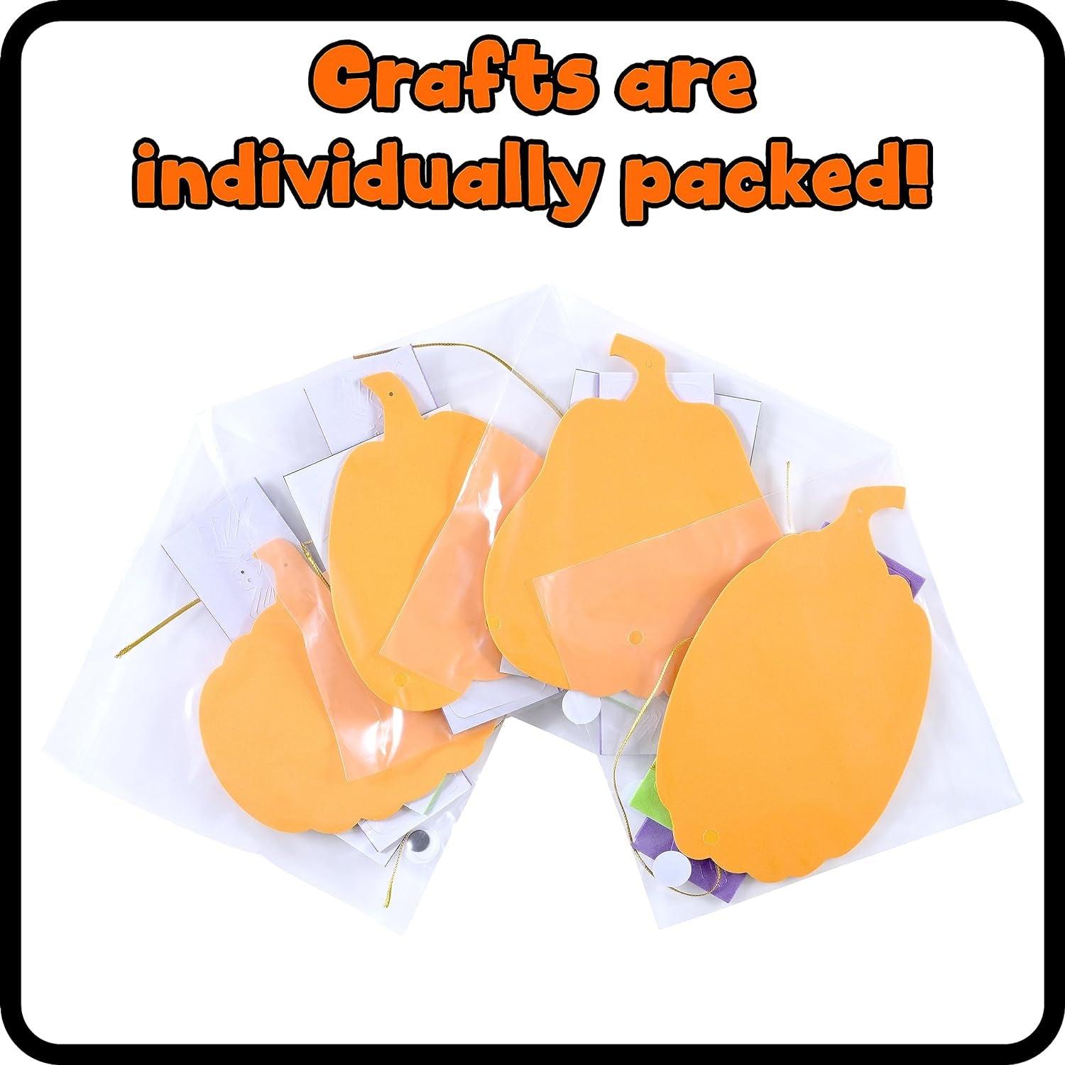 Create Your Own Halloween Pumpkins - Set of 4 - Halloween Crafts for Kids Ages 4-8 - DIY Party Favors, Ornaments, Magnets and Décor WoodArtSupply