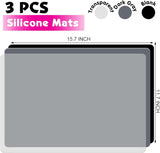 Silicone Mats for Crafts, 3 Pack 15.7” X 11.7” Silicone Mat, Silicone Sheets for Resin Jewelry Casting Molds, Nonstick Silicone Craft Mats for Resin WoodArtSupply