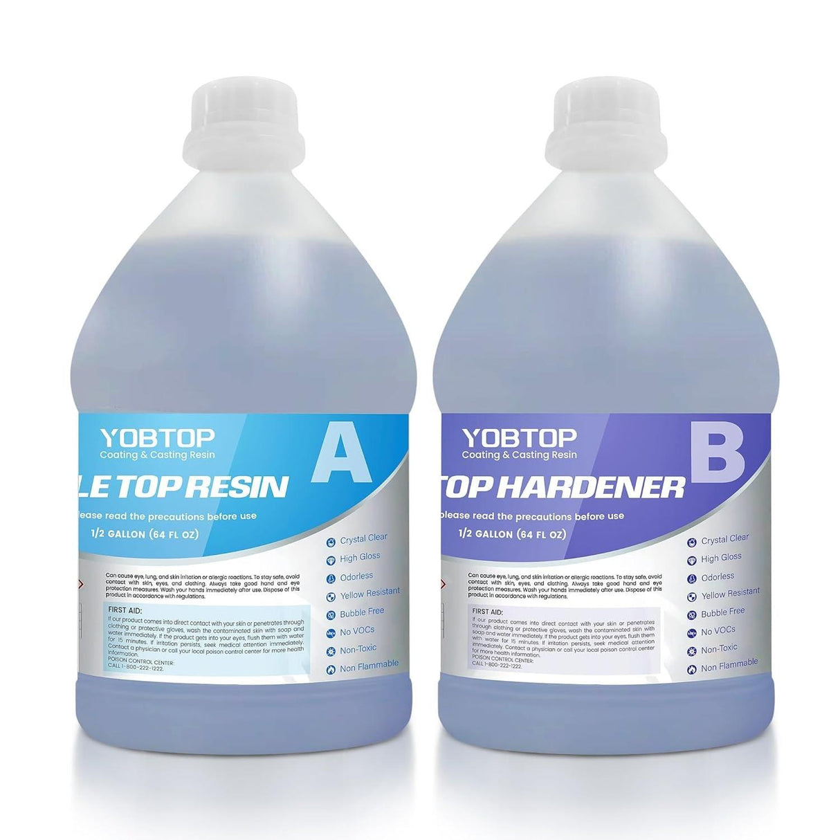 Epoxy Resin 1 Gallon Kit, Crystal Clear Epoxy Tabletop Resin Self Leveling, Bubbles Free and Anti-Yellowing, Rivertop Resin 1 Gallon 2 Part Epoxy for WoodArtSupply