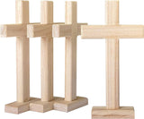 4 Pack Wooden Cross Unfinished Wood Crosses Tabletop Cross for Crafts 4.5X8.5 Inches WoodArtSupply