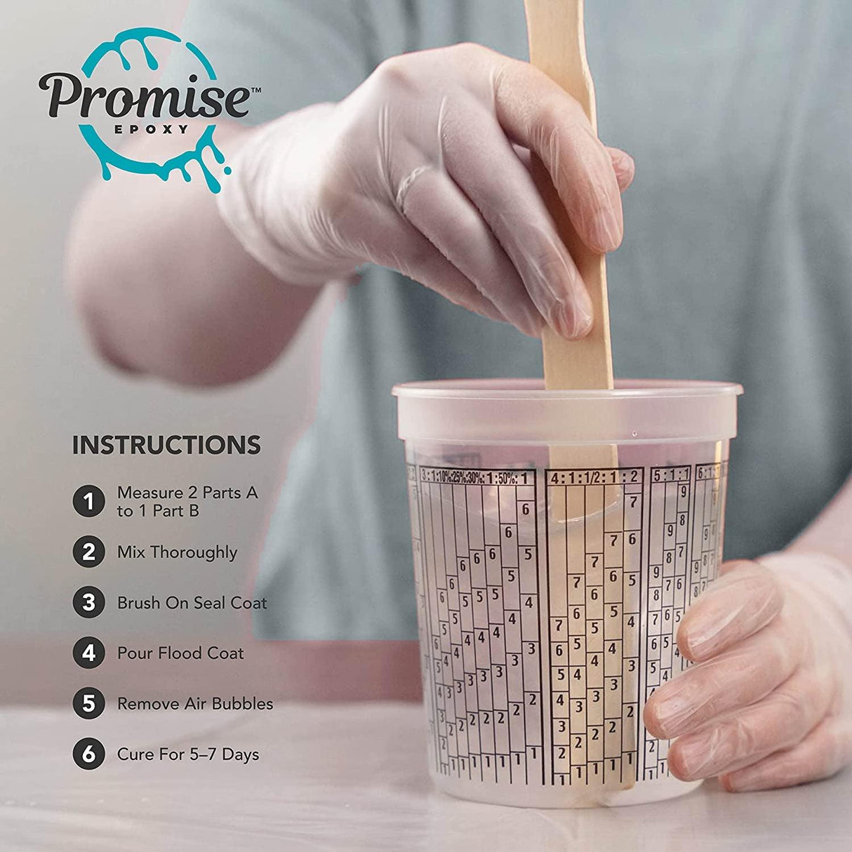 Promise Deep Pour Epoxy Resin - 3 Quart Kit for River Tables & Artistic Castings and DIY Projects | Crystal Clear 2:1 Ratio Usa-Made Resin | Low Odor WoodArtSupply