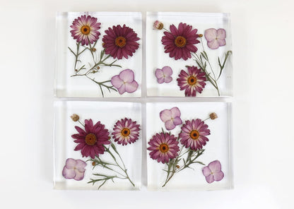 Resin Tray Molds Silicone, 13.5" Large Rectangle Deep Tray Resin Mold and 4 Piece Square Deep Coaster Molds, Silicone Tray Board Table Resin Mold & Handles, Floral Preservation Bouquet Resin Mold - WoodArtSupply