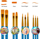 Paint Brushes Set, 20 Pcs Paint Brushes for Acrylic Painting, Oil Watercolor Acrylic Paint Brush WoodArtSupply