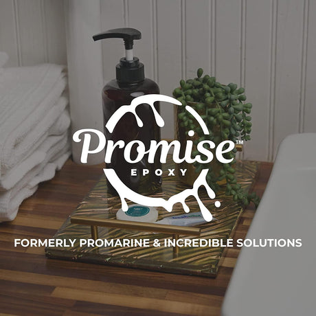 Promise Epoxy - Clear Table Top Epoxy Resin (16-Ounce Kit) | UV Resistant, Self-Leveling | High Gloss Shine for Wood Table Top, Bar Top, Counter Top, WoodArtSupply