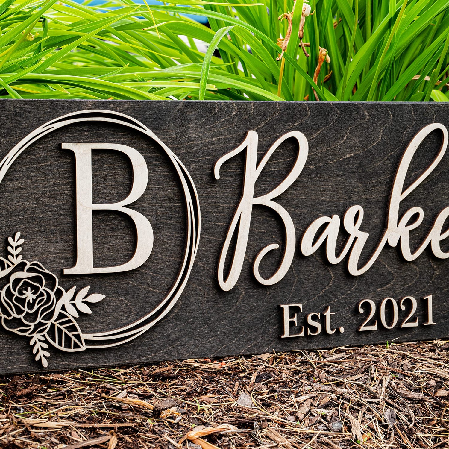 Personalized Wedding Gift | Custom Wood Sign | Wooden Last Name Established Sign | Family Name Sign Wooden Sign | Bridal Shower Gift | Anniversary Laser Woodworker