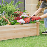 Yaheetech 8×4ft Wooden Horticulture Raised Garden Bed Divisible Elevated Planting Planter Box for Flowers/Vegetables/Herbs in Backyard/Patio Outdoor, Yaheetech