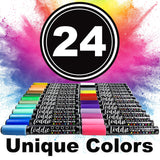 Loddie Doddie Liquid Chalk Markers | Dust Free Chalk Pens - Perfect for Chalkboards, Blackboards, Windows and Glass | 6mm Reversible Bullet & Chisel Loddie Doddie