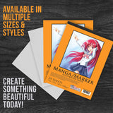 U.S. Art Supply 9" x 12" Premium Manga-Marker Paper Pad, 60 Pound (100gsm), Pad of 24-Sheets (Pack of 2 Pads) US Art Supply