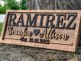 Bridal Shower Gift | Personalized Wedding Gift Last Name Established Sign | Anniversary Gift | Engagement Gifts | Valentines Day Gift | Wood Wedding 3D Woodworker