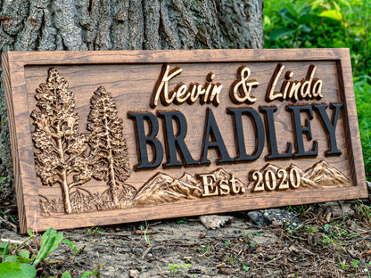 Custom Cabin Sign | Personalized Wood Sign | Cabin Decor | Mountain Decor | Man Cave Sign | Lake House Decor | Rustic Wood Sign | 3D Sign | Cottage