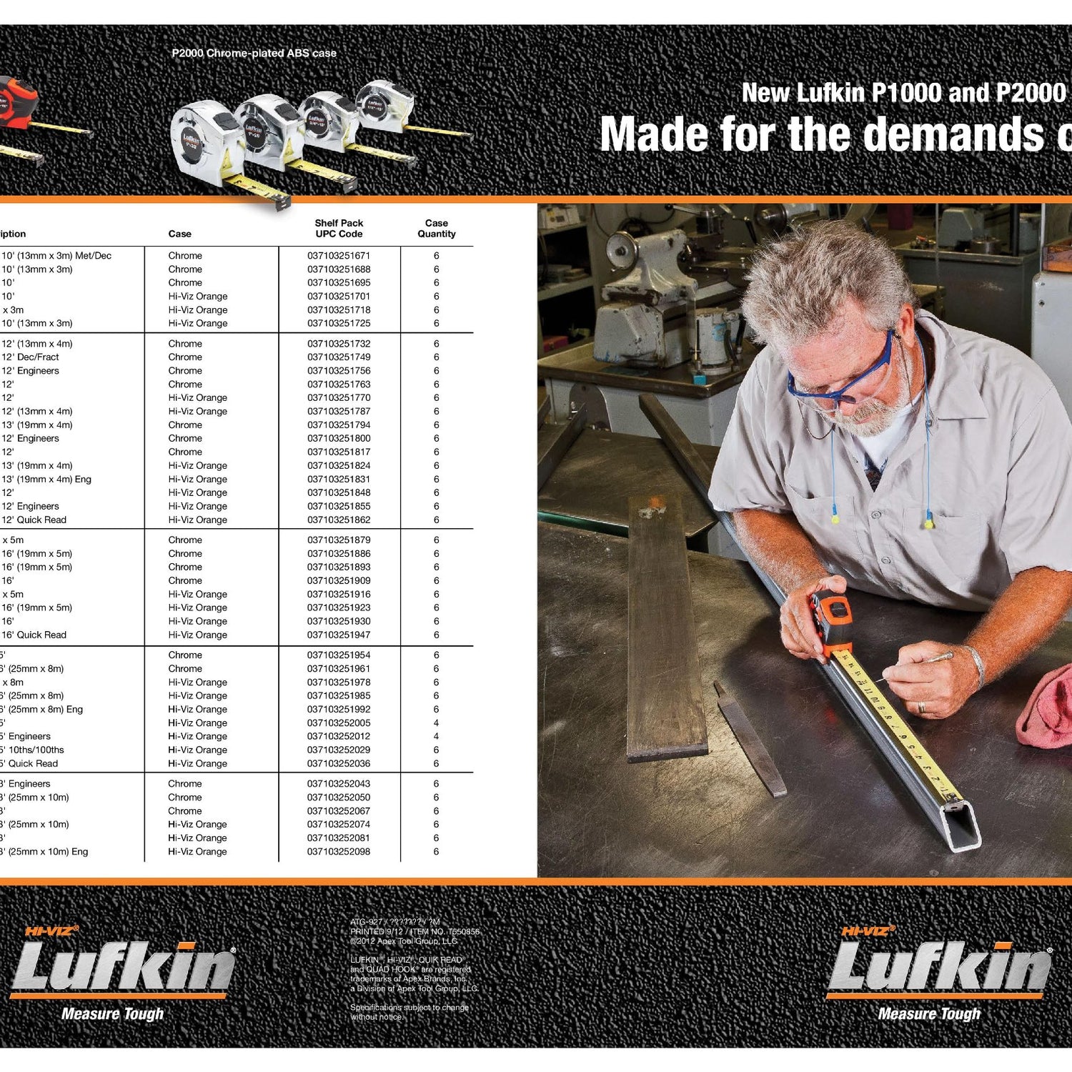 Crescent Lufkin 3/4" x 16' Quikread® Power Return Yellow Clad Tape Measure - PQR1316N Lufkin