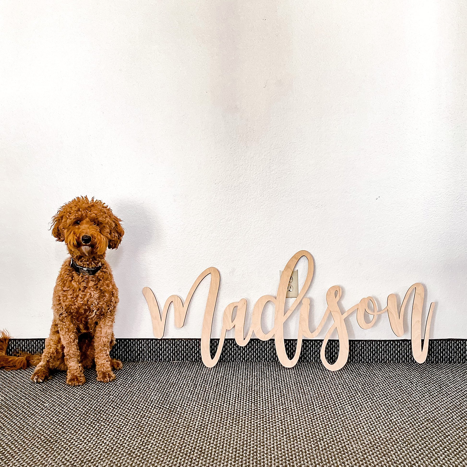 Wooden Name Sign, Nursery Name Sign for Girls, Baby Name Sign, 12-52 Inch Size, Family Name Sign, Custom Wood Name Sign, Laser Cut Name Sign, Name - WoodArtSupply