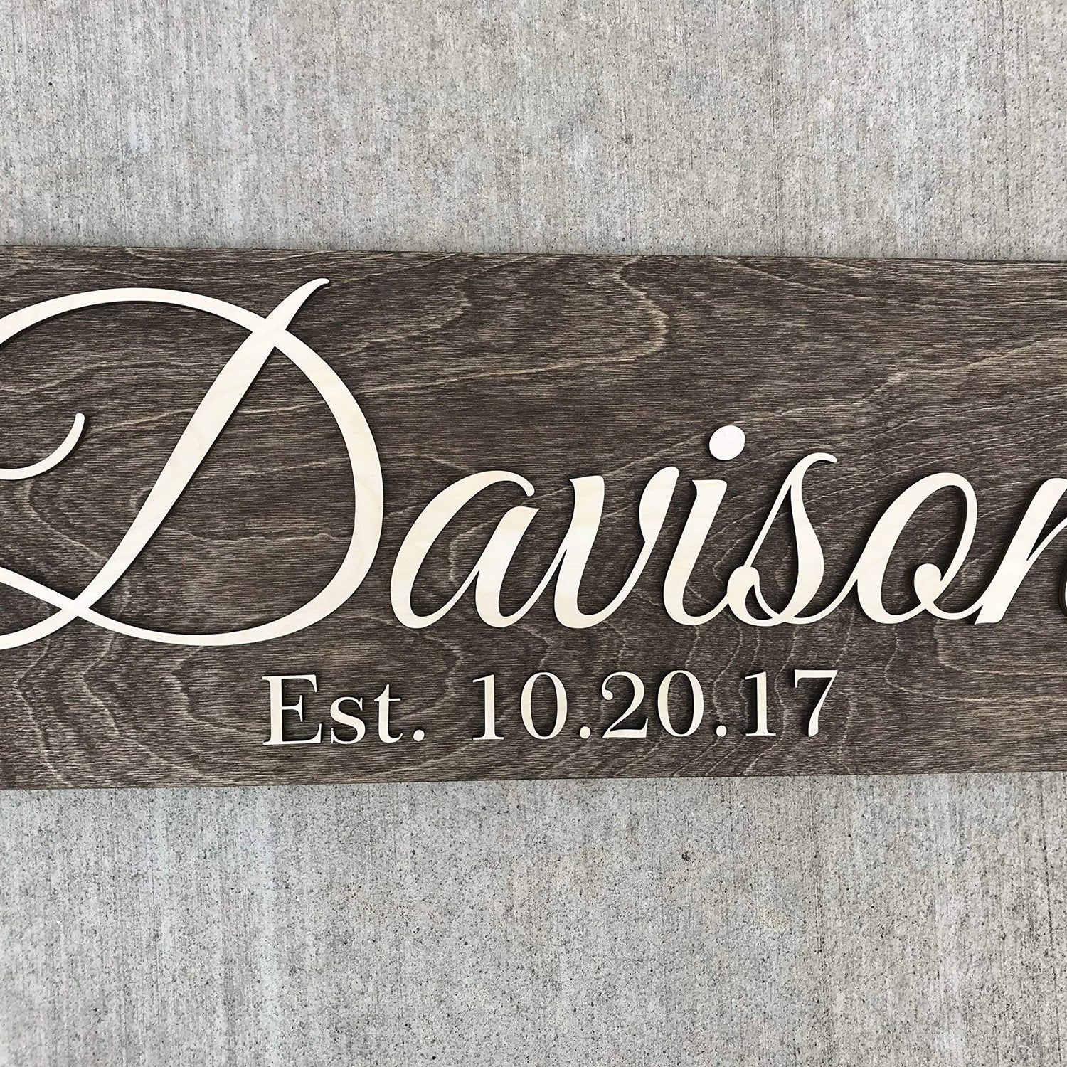 Custom Wood Sign Personalized Wedding Gift Wood Wall Art Personalized Sign Last Name Sign Established Sign Wooden Signs Bridal Shower Gift 3D Woodworker