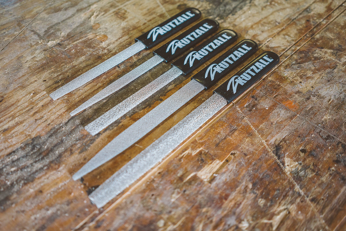 Kutzall Original 6" Warding Hand Rasp - Fine, Wood Rasp/File Used for Woodworking & Shaping, W/Ergonomic Soft Grip Handle, Abrasive Tungsten Carbide Kutzall