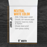 U.S. Art Supply 9" x 12" Premium Manga-Marker Paper Pad, 60 Pound (100gsm), Pad of 24-Sheets (Pack of 2 Pads) US Art Supply