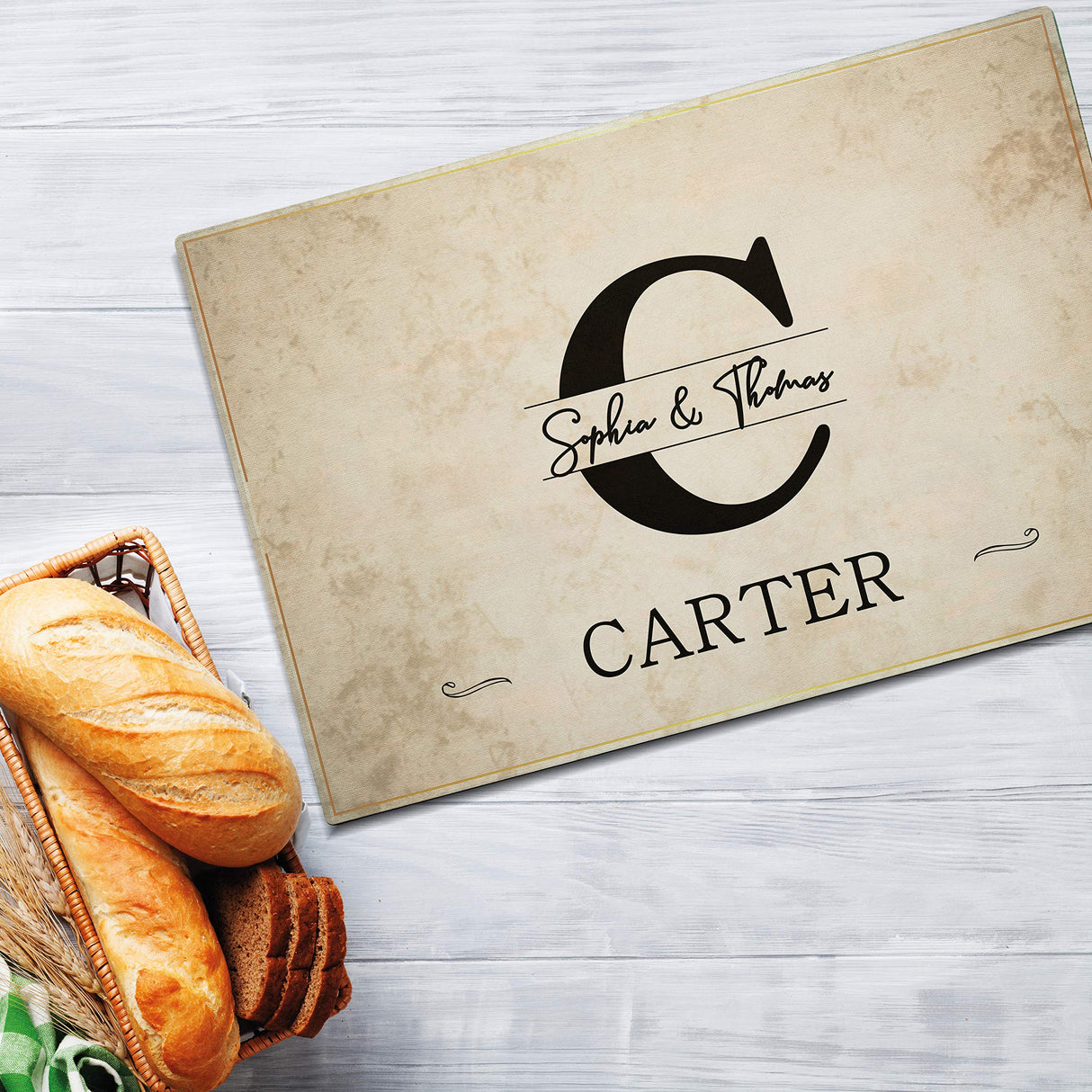 Personalized Glass Cutting Board, Tempered Glass Cutting Board | 12 Designs, 16x11 | Housewarming Gifts, Personalized Wedding Gifts for Couple | Brd Gifts