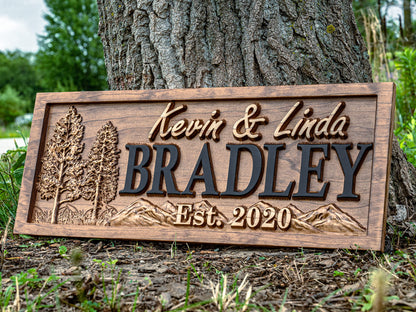 Custom Cabin Sign | Personalized Wood Sign | Cabin Decor | Mountain Decor | Man Cave Sign | Lake House Decor | Rustic Wood Sign | 3D Sign | Cottage