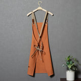 MT WORLD Personalized Chef Apron with Cross Back Straps for Men Women, Cotton Canvas Apron for Artists Painting, Kitchen Cooking Cross Back Apron for MT WORLD