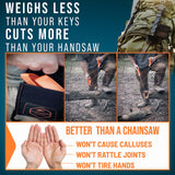 CAMPNDOOR Pocket Chainsaw 36 Inch - 65Mn Heavy Duty Steel - 48 Teeth Hand Chainsaw - Camping Saw - Survival Saw - Backpacking Gear - Wire Saw - Rope CAMPNDOOR