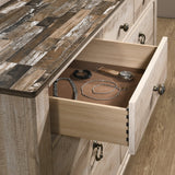 Roundhill Furniture Amerland Contemporary White Wash Finish 4-Piece Bedroom Set, Roundhill Furniture