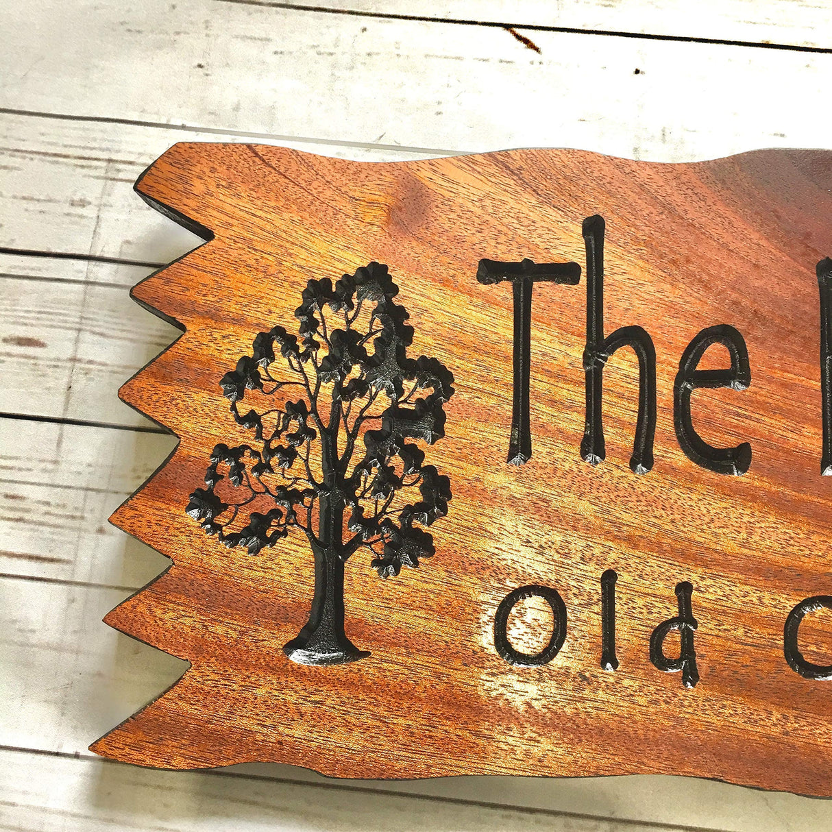Custom Cabin sign Personalized Outdoor Wooden Carved Last Name Camping Sign Oak Trees Benchmark Signs And Gifts