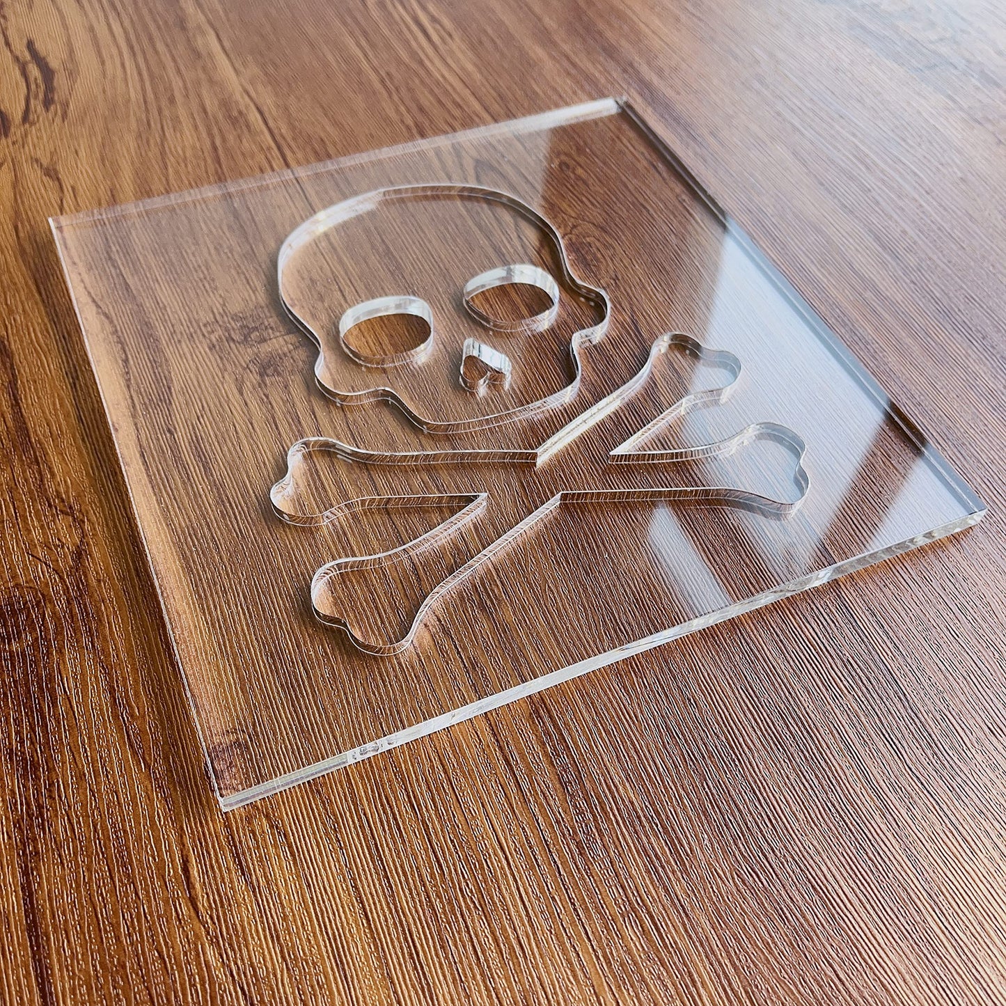 Skull Router Template, Clear Acrylic Template, Woodworking Router Template