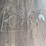 Sea Turtle Router Template, Clear Acrylic Template, Woodworking Router Template Phocaea