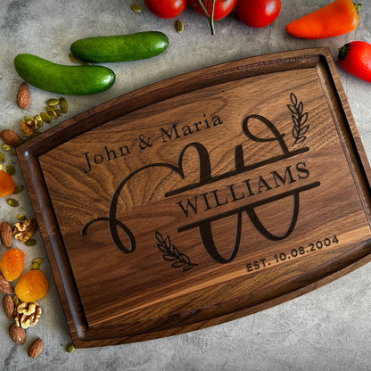 Personalized Cutting Boards – Personalized Cutting Boards Wood Engraved – Lovely Birthday, Anniversary, Bridal Shower, Wedding Present – Custom