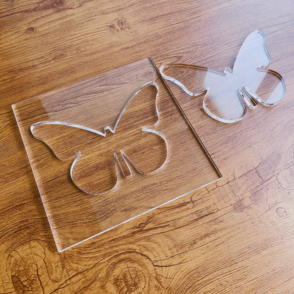 Butterfly Router Template, Clear Acrylic Template, Woodworking Router Template - WoodArtSupply