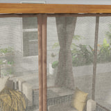 Outsunny 10' x 13' Louvered Pergola Hardtop Gazebo with Adjustable Aluminum Roof and Frame, Outdoor Pergola with Curtains and Netting, for Garden, Outsunny